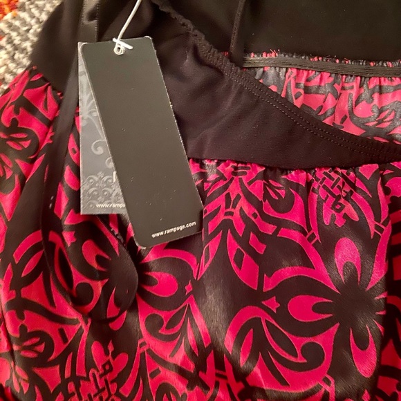 RAMPAGE BOHO BABYDOLL STYLE TIE TOP - Picture 11 of 14